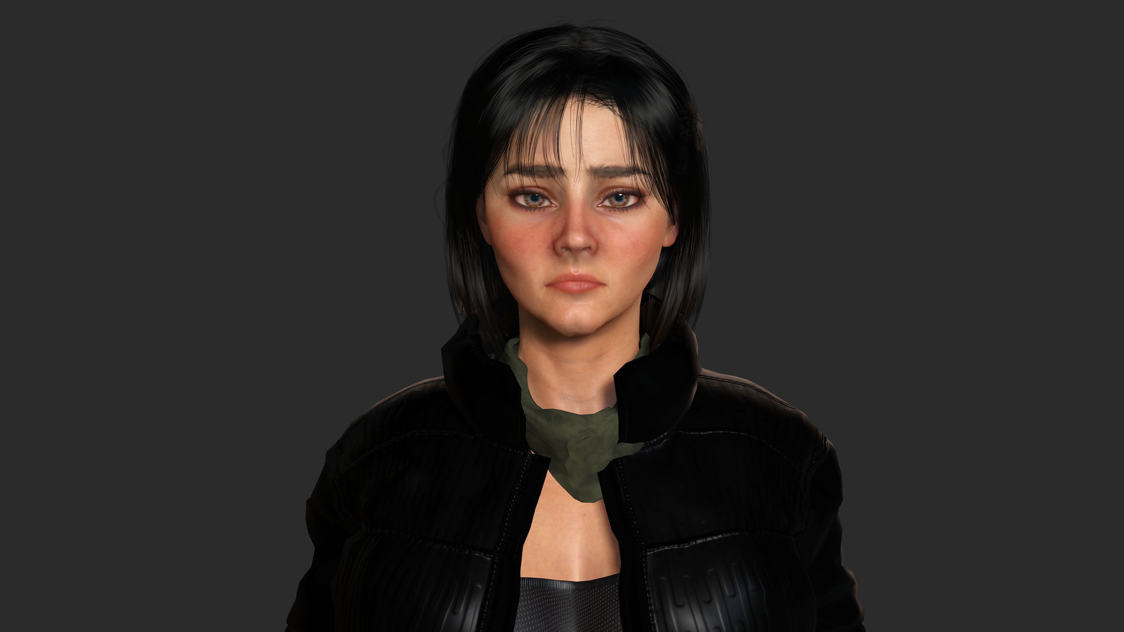 AAA 3D REALISTIC CHARACTER - BEAUTIFUL WOMAN GUN SHOOTER Low-poly 3D model_9