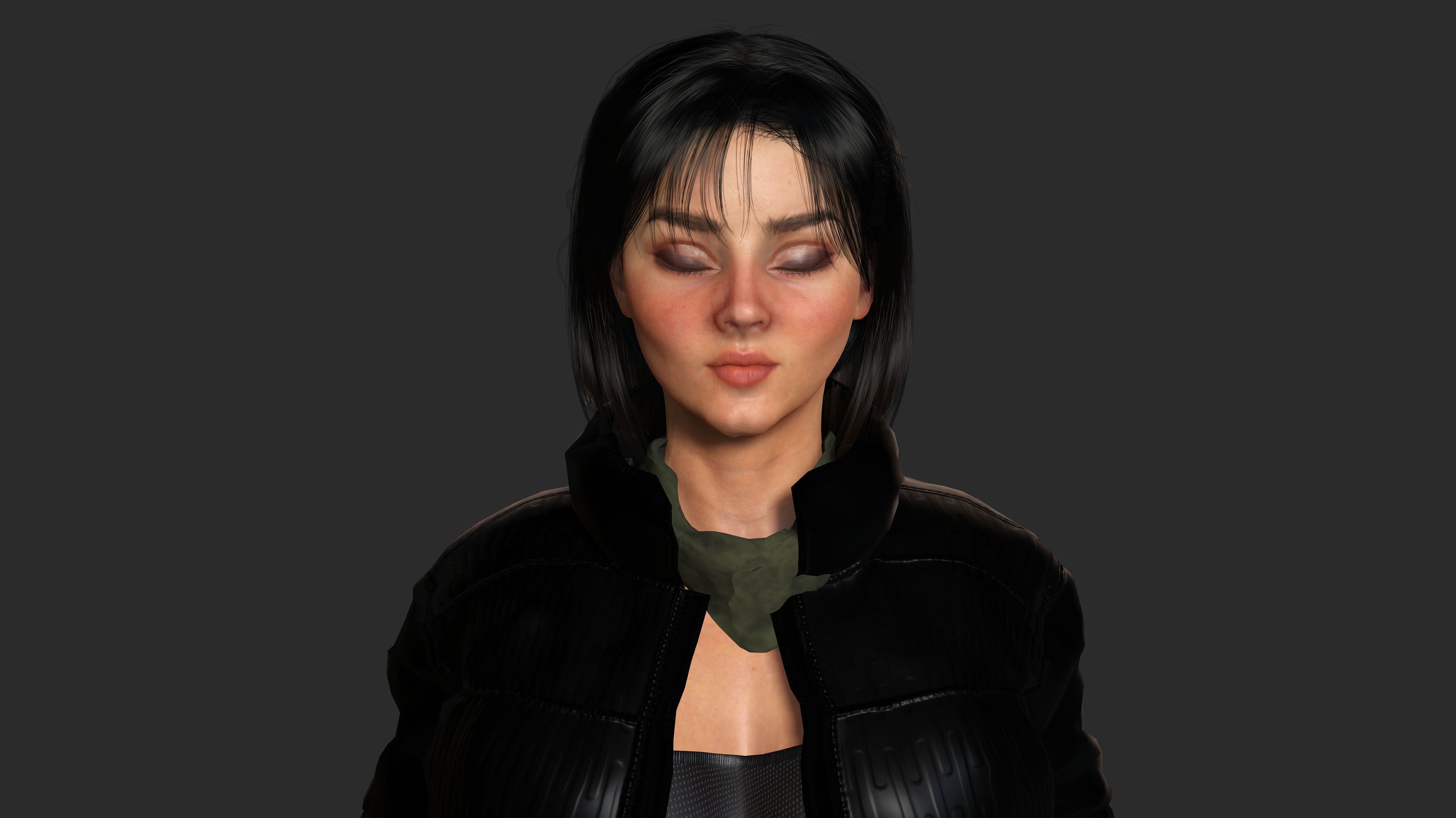 AAA 3D REALISTIC CHARACTER - BEAUTIFUL WOMAN GUN SHOOTER Low-poly 3D model_6