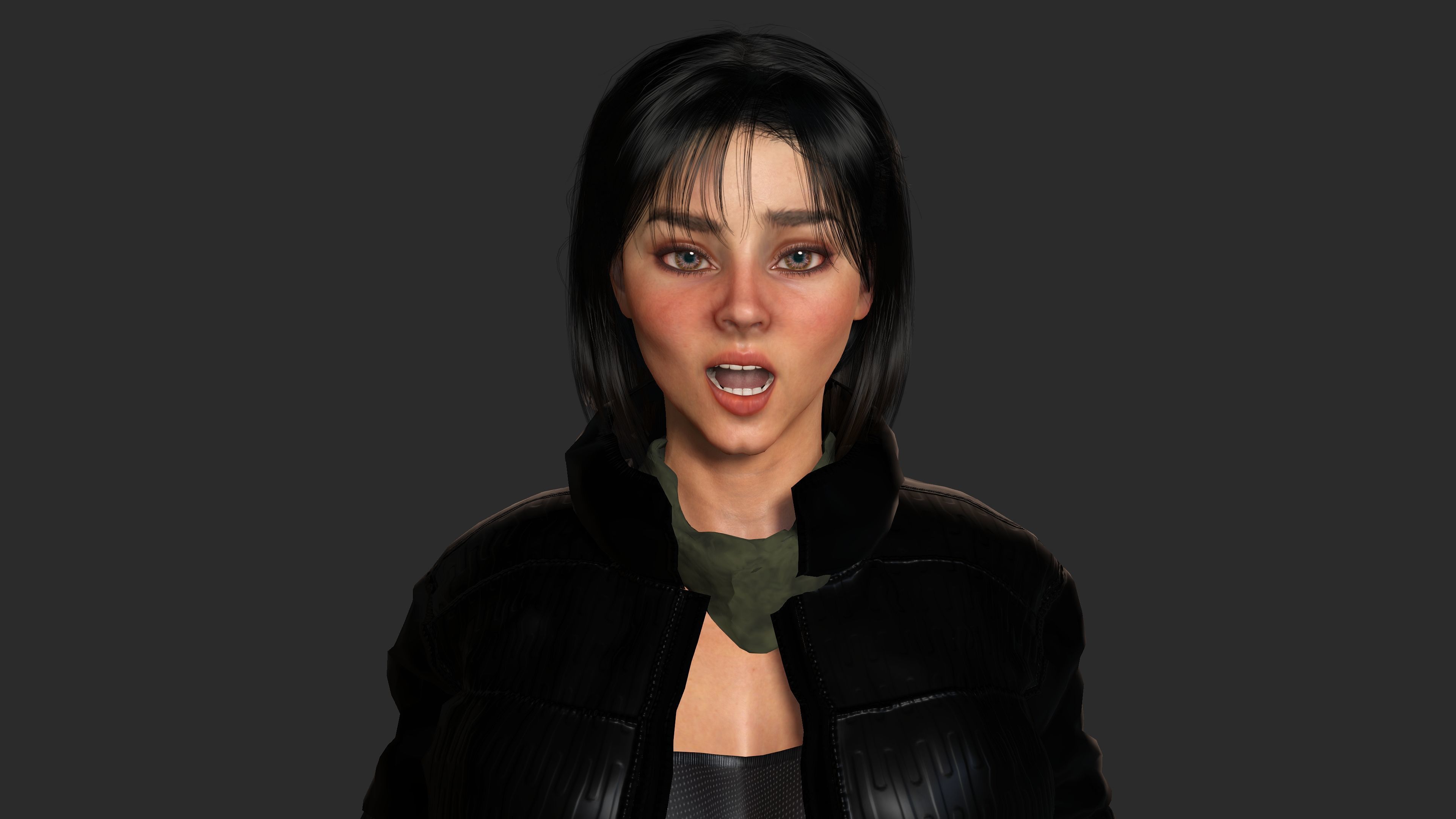 AAA 3D REALISTIC CHARACTER - BEAUTIFUL WOMAN GUN SHOOTER Low-poly 3D model_8