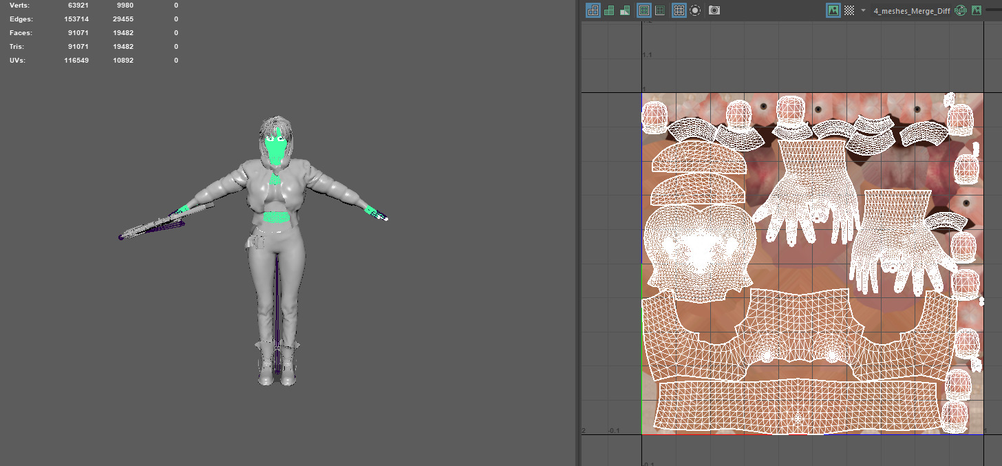 AAA 3D REALISTIC CHARACTER - BEAUTIFUL WOMAN GUN SHOOTER Low-poly 3D model_16