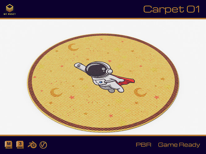 Carpet 01 Low-poly 3D model