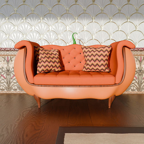 Pumpkin Couch 3D model