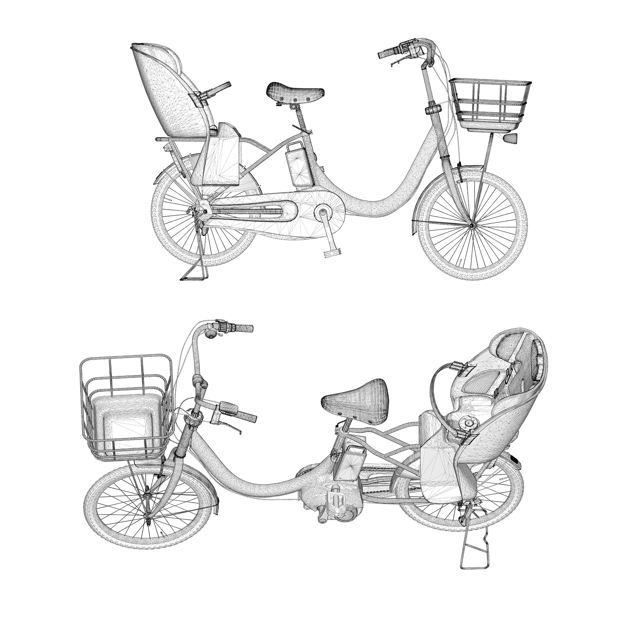 Japanese Bicycle Mamachari 3D model | CGTrader
