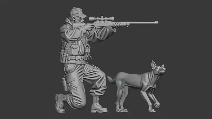 Hunter Sniper and Dog