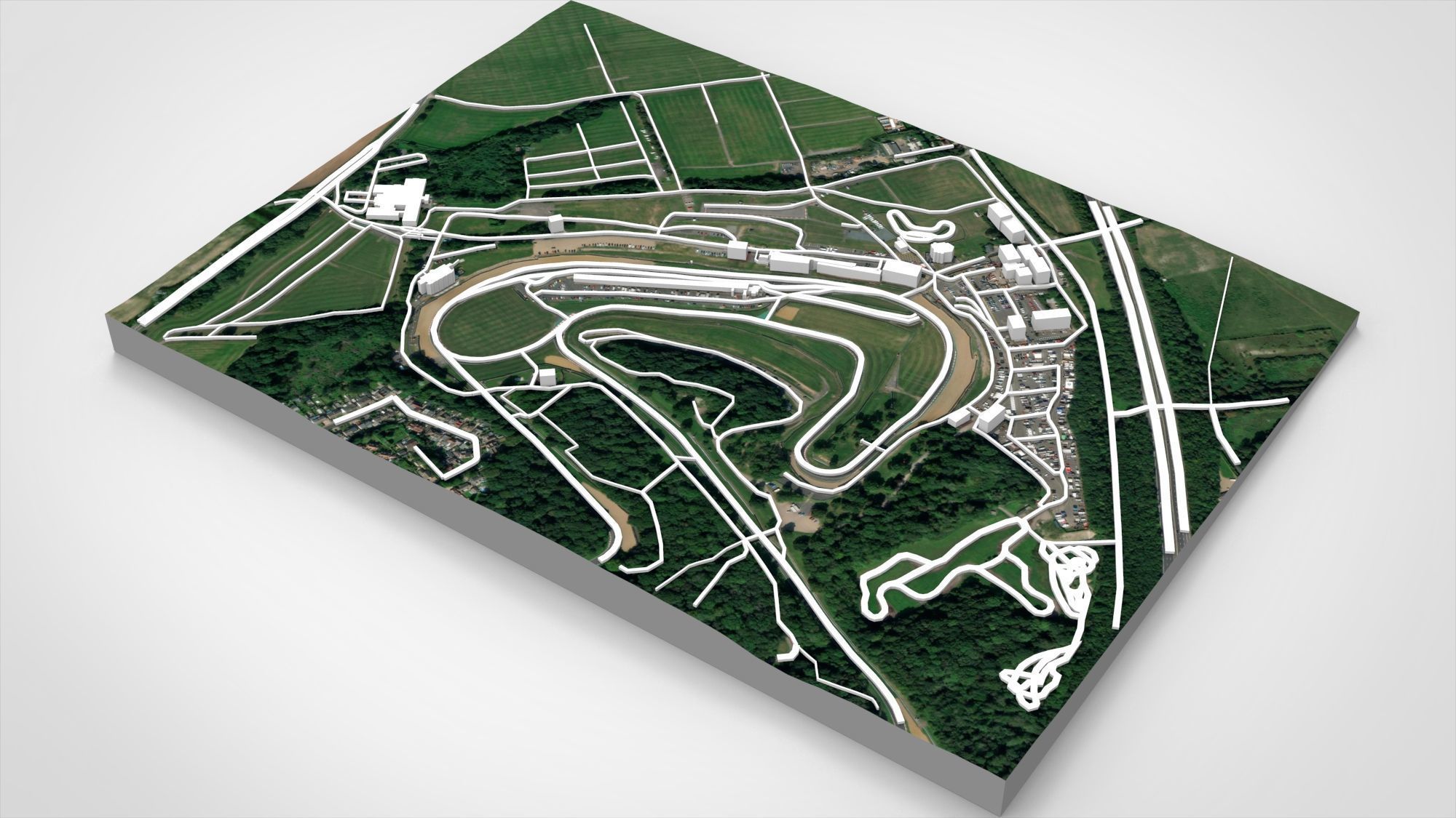 Motor racing circuit Brands Hatch Kent England 3D model_10