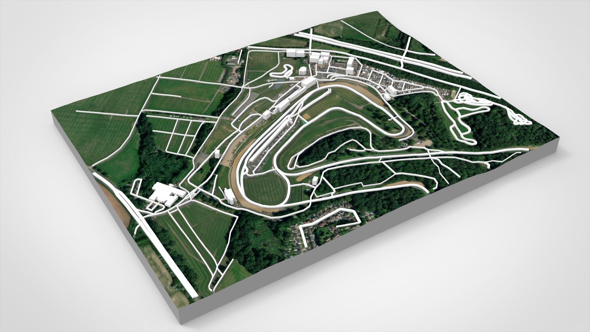 Motor racing circuit Brands Hatch Kent England 3D model_2