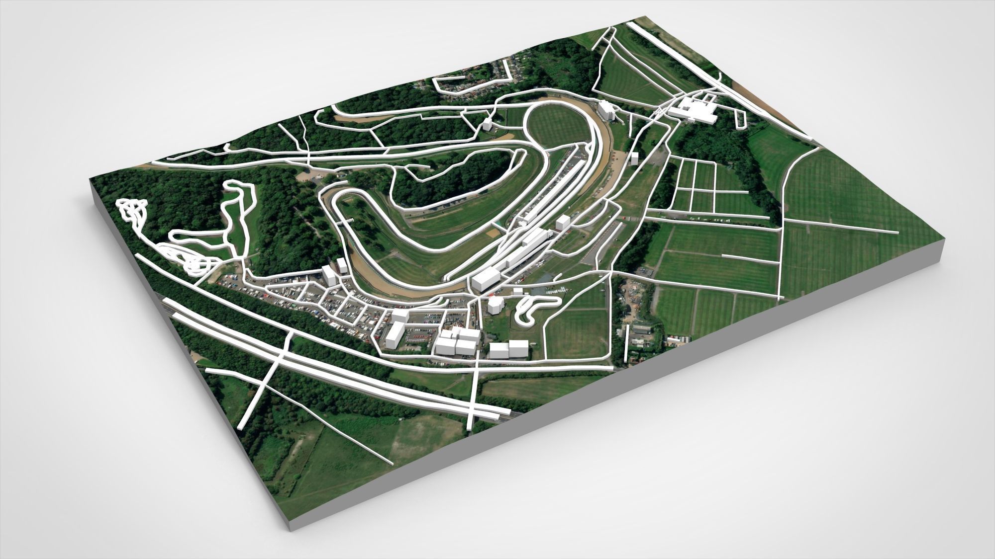 Motor racing circuit Brands Hatch Kent England 3D model_4