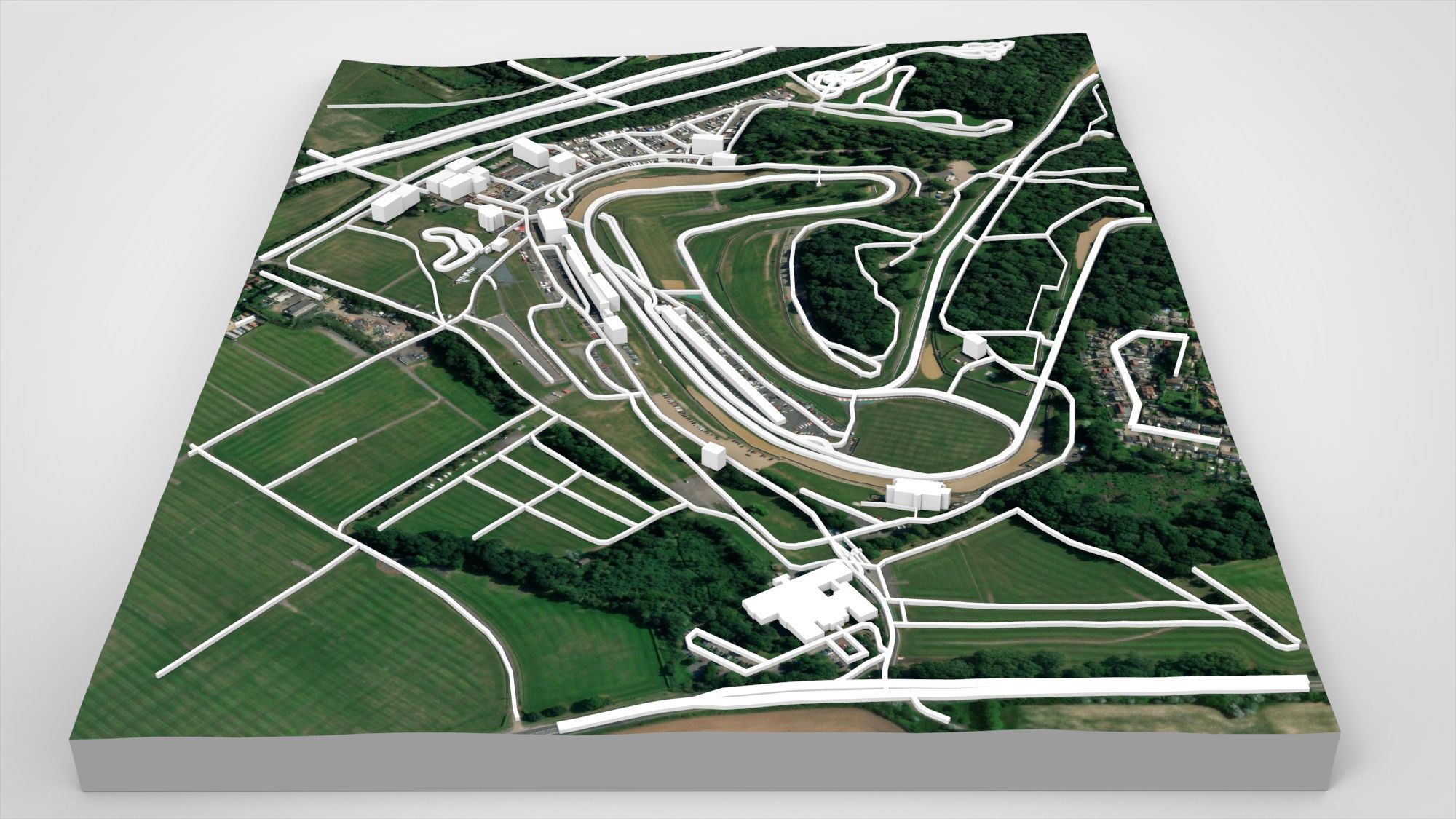 Motor racing circuit Brands Hatch Kent England 3D model_8