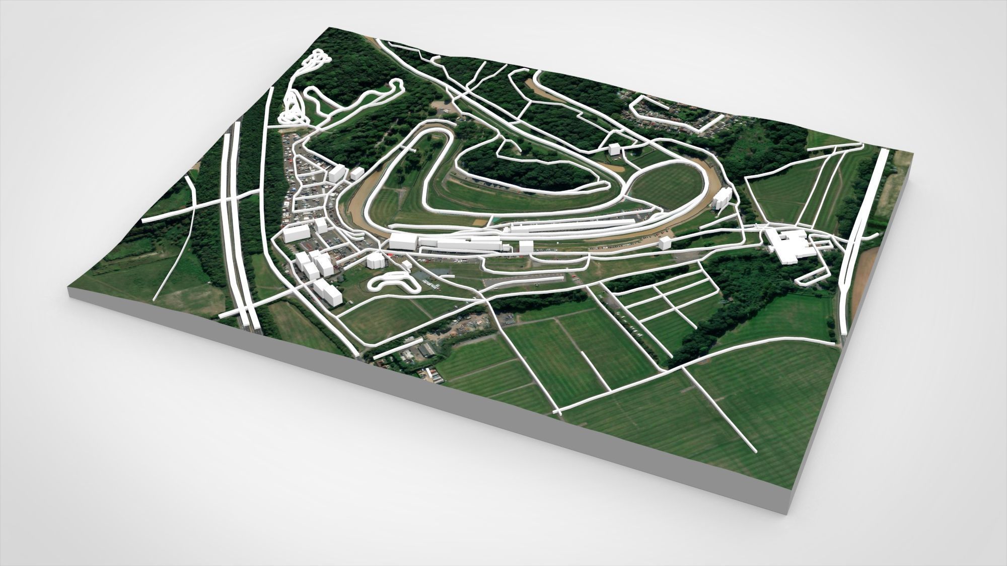 Motor racing circuit Brands Hatch Kent England 3D model_6