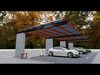 Concrete Column Solar Carport L Type for 6 Cars 3D model_1