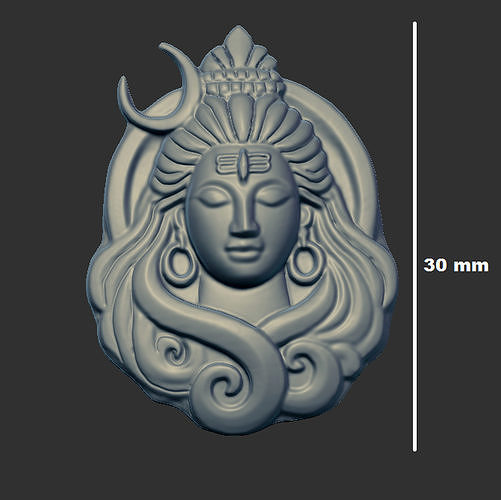 shiv pendent 3D print model