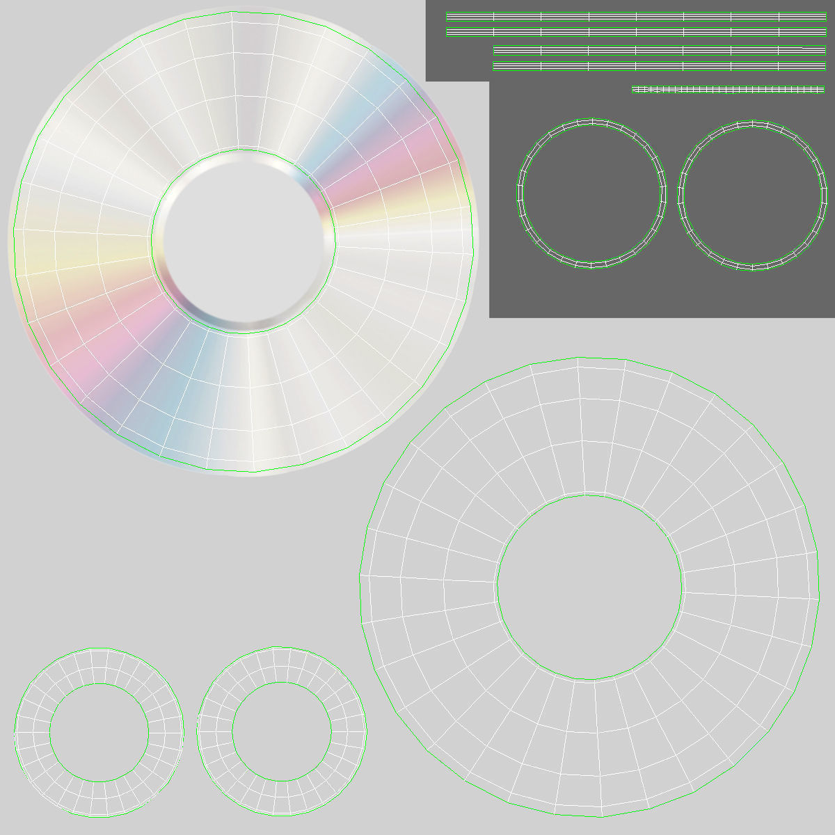 Empty CD Low-poly 3D model_8