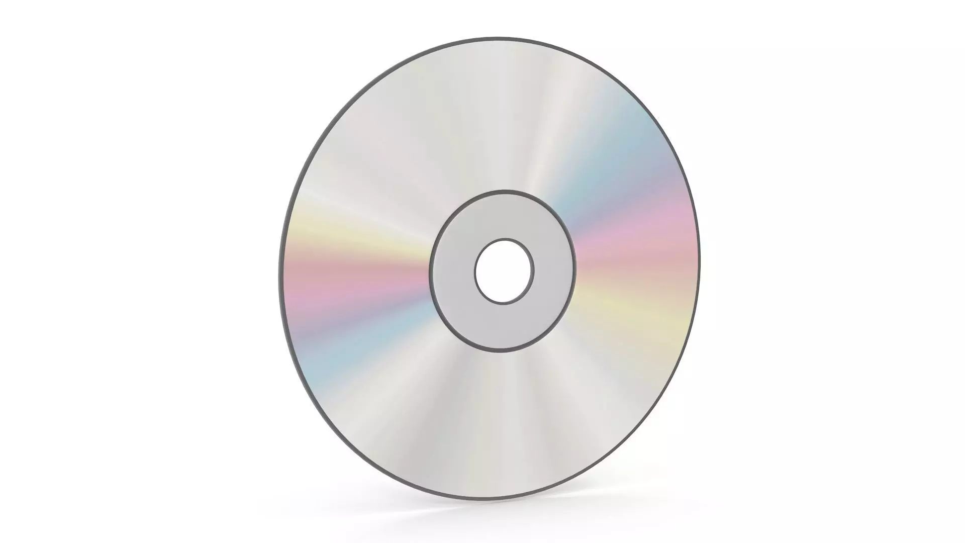 Empty CD Low-poly 3D model_0