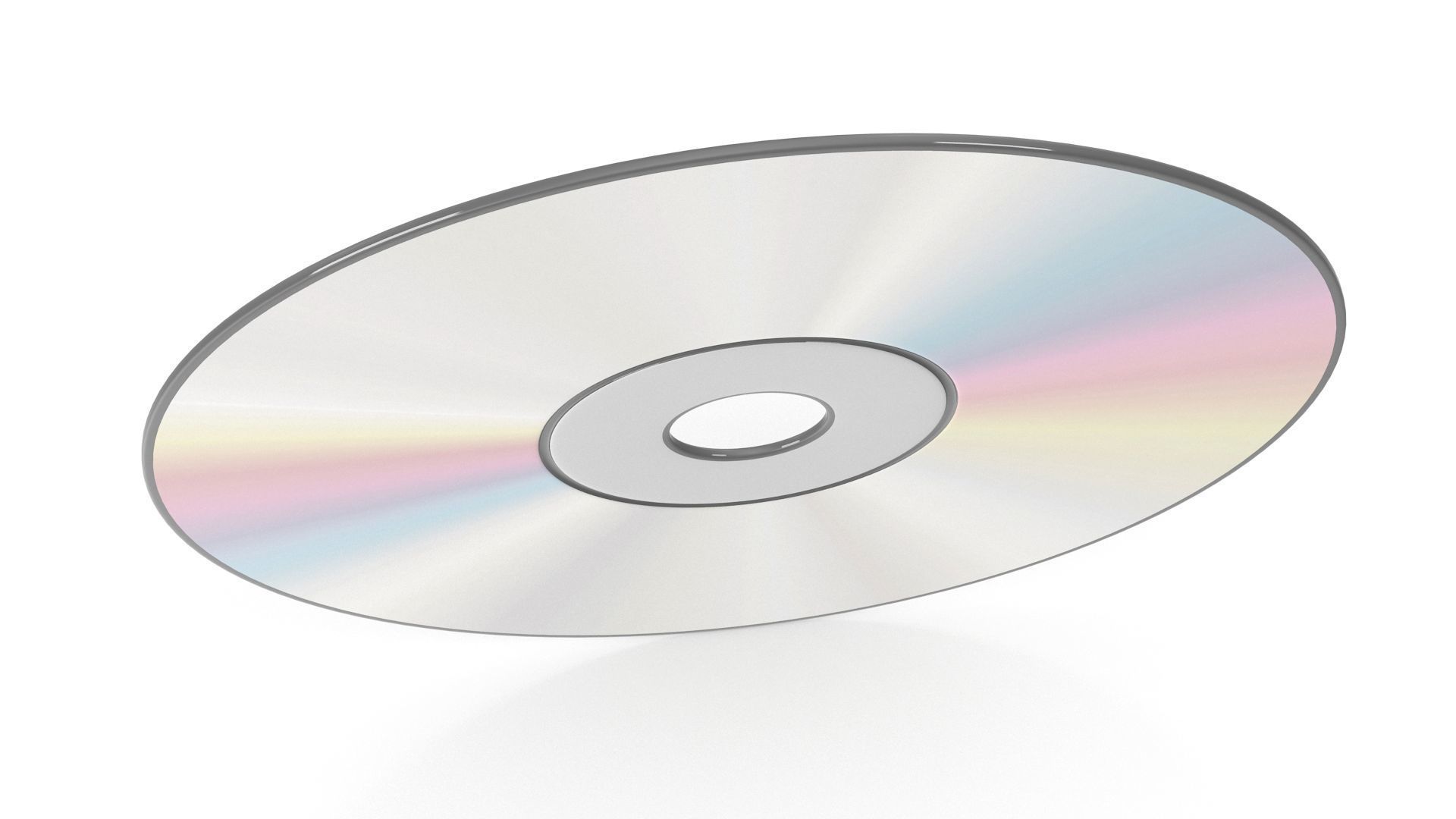 Empty CD Low-poly 3D model_4