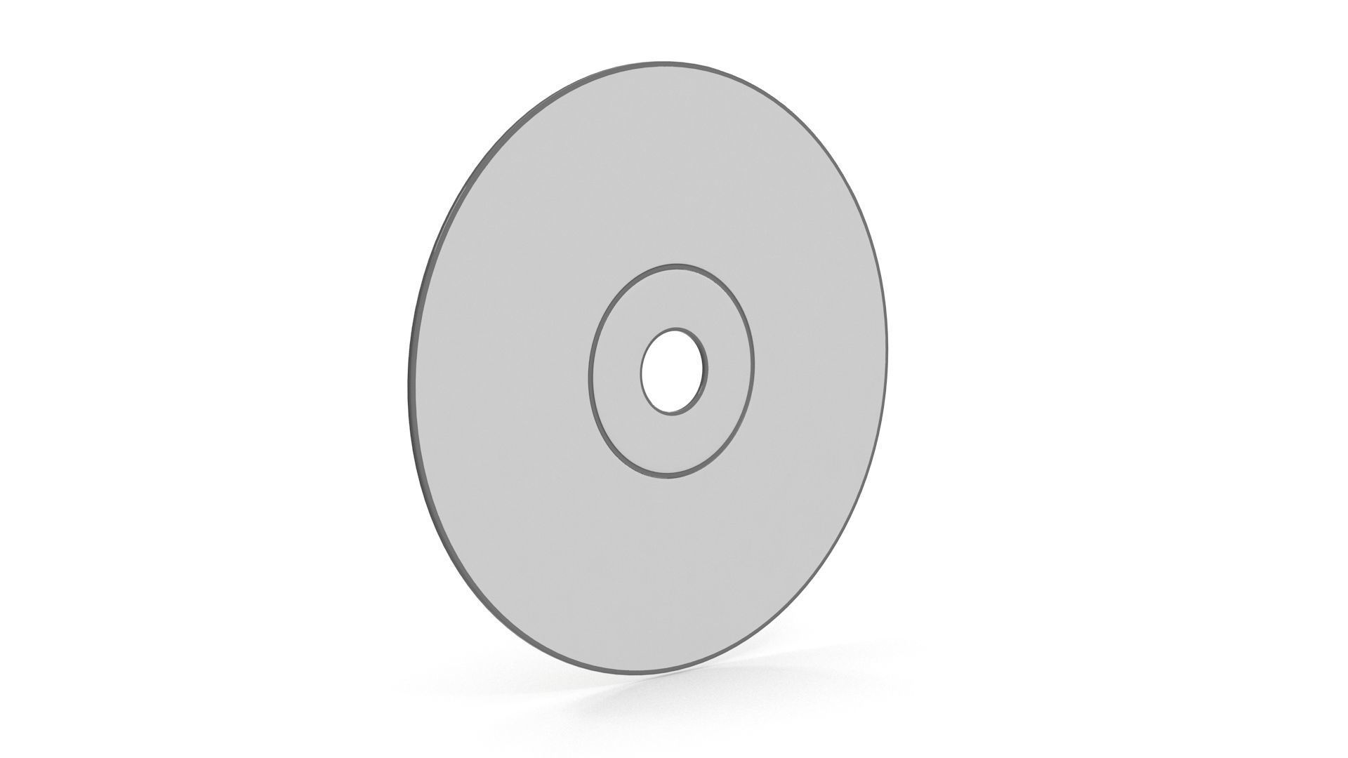 Empty CD Low-poly 3D model_2