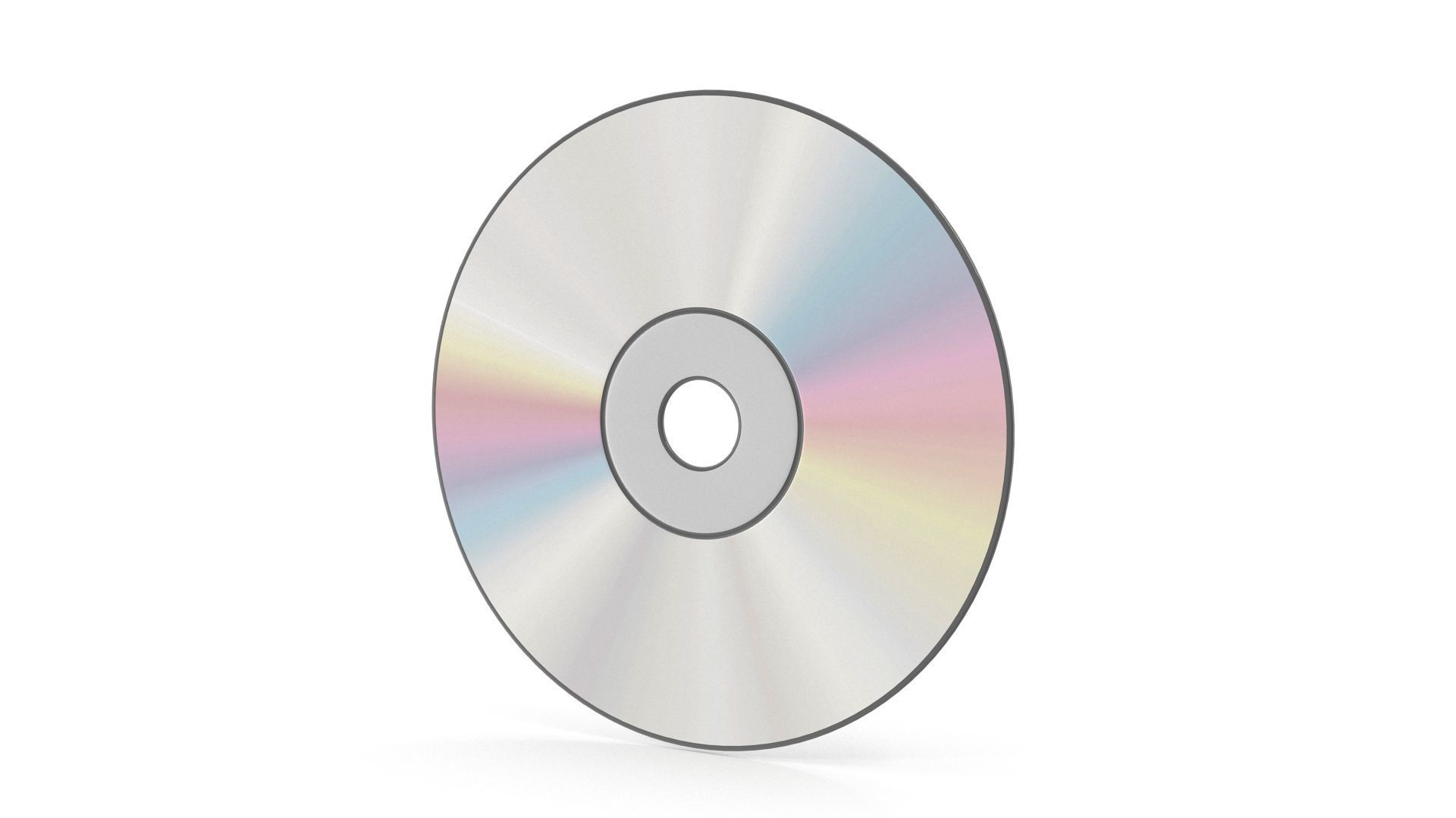 Empty CD Low-poly 3D model_1