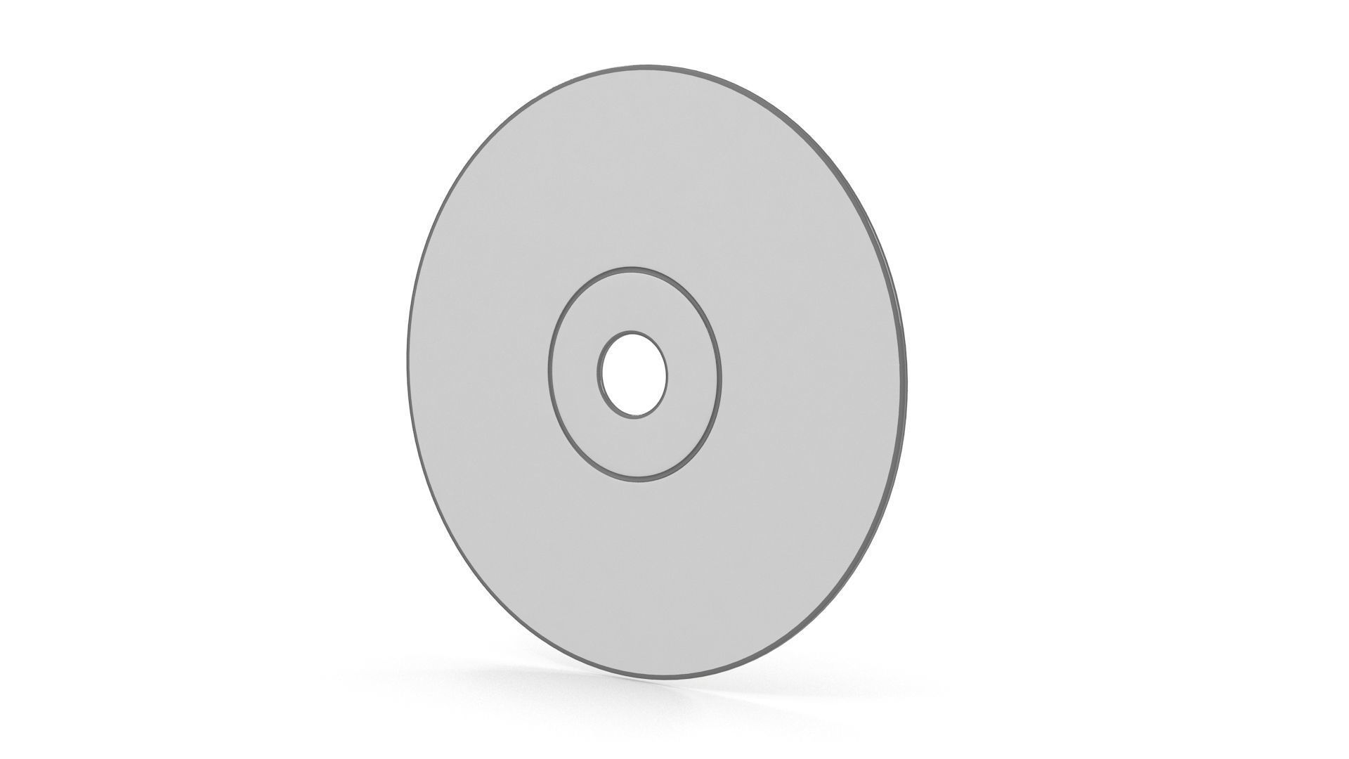 Empty CD Low-poly 3D model_3