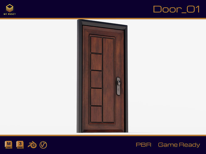 Door 01 Low-poly 3D model