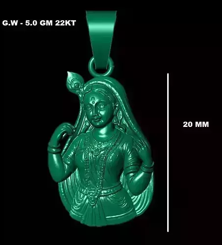 radha pendent 3d model