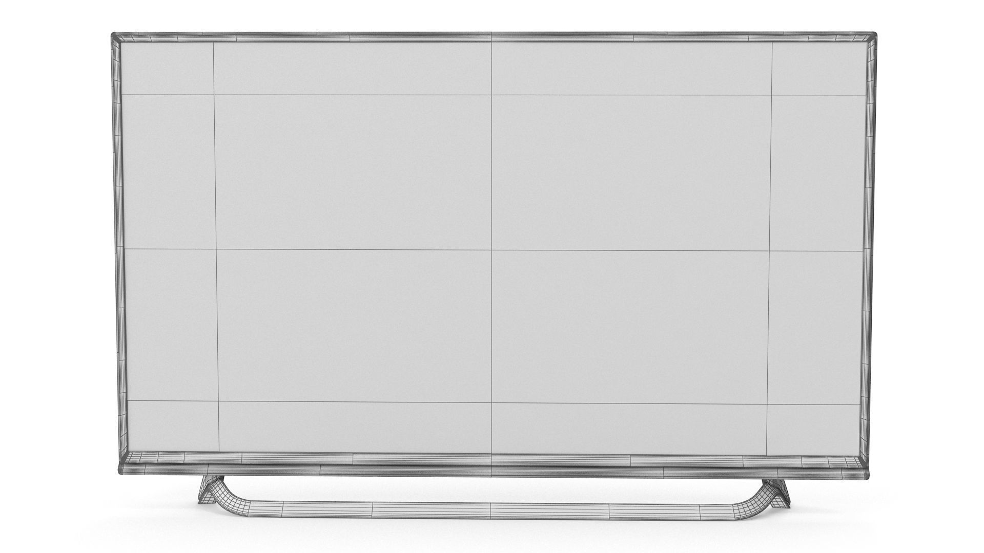 Led TV Icon Low-poly 3D model_7