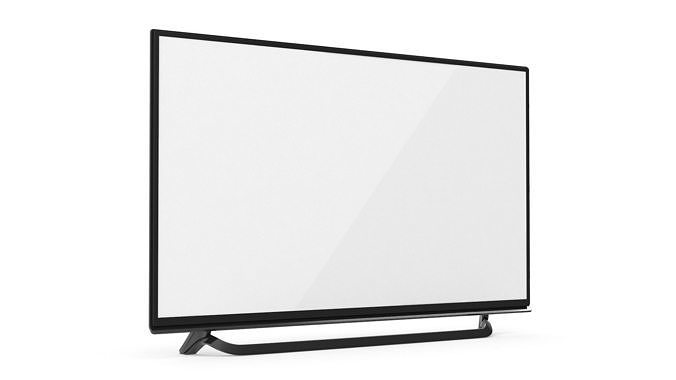 Led TV Icon Low-poly 3D model