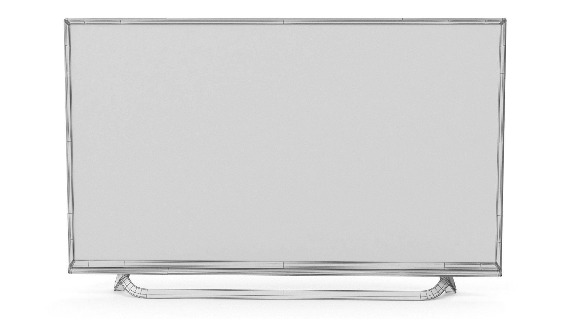 Led TV Icon Low-poly 3D model_6