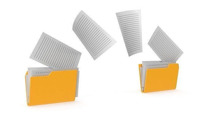 File Transfer Low-poly 3D model
