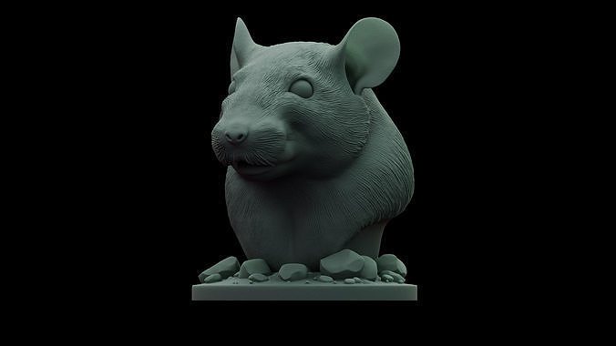 Rat Bust 3D print model