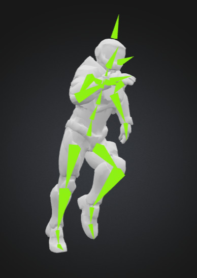 Futuristic Blue Soldier Model Tactical Armored SciFi Character Low-poly 3D model_36