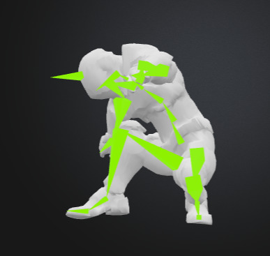 Futuristic Blue Soldier Model Tactical Armored SciFi Character Low-poly 3D model_31