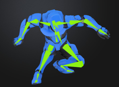 Futuristic Blue Soldier Model Tactical Armored SciFi Character Low-poly 3D model_26