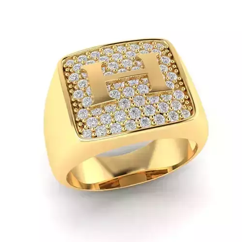 DIAMOND SIGNET RING