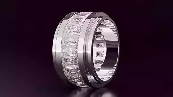 channel set radiant eternity band N09 54EU size 3D print model