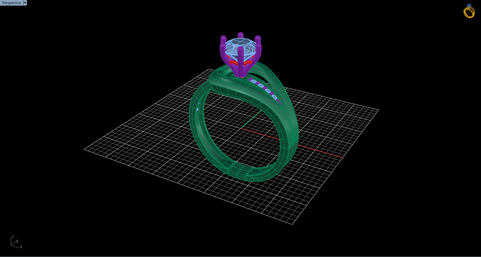 Solitaire Ring 23 3D print model_2