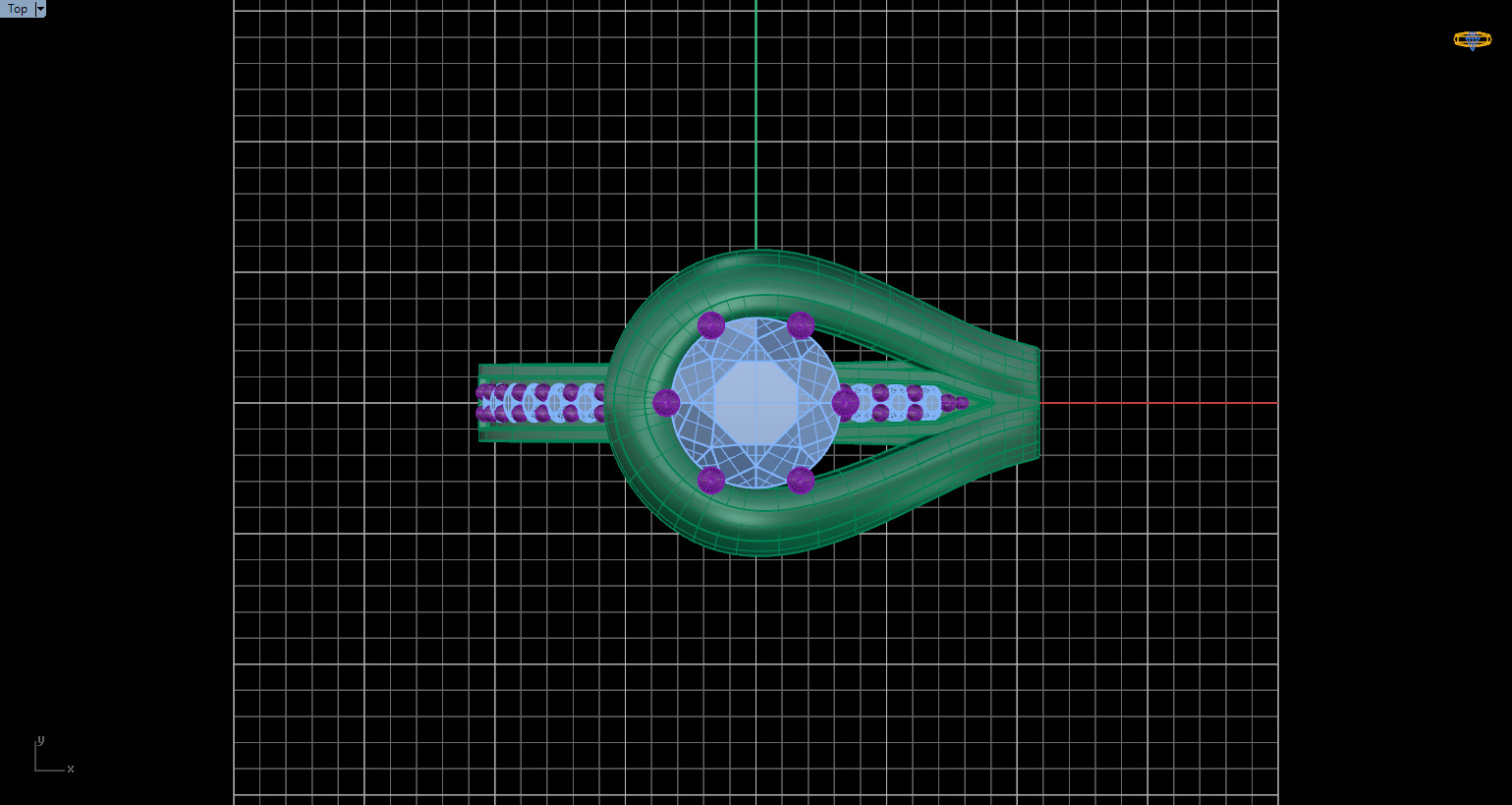 Solitaire Ring 23 3D print model_3