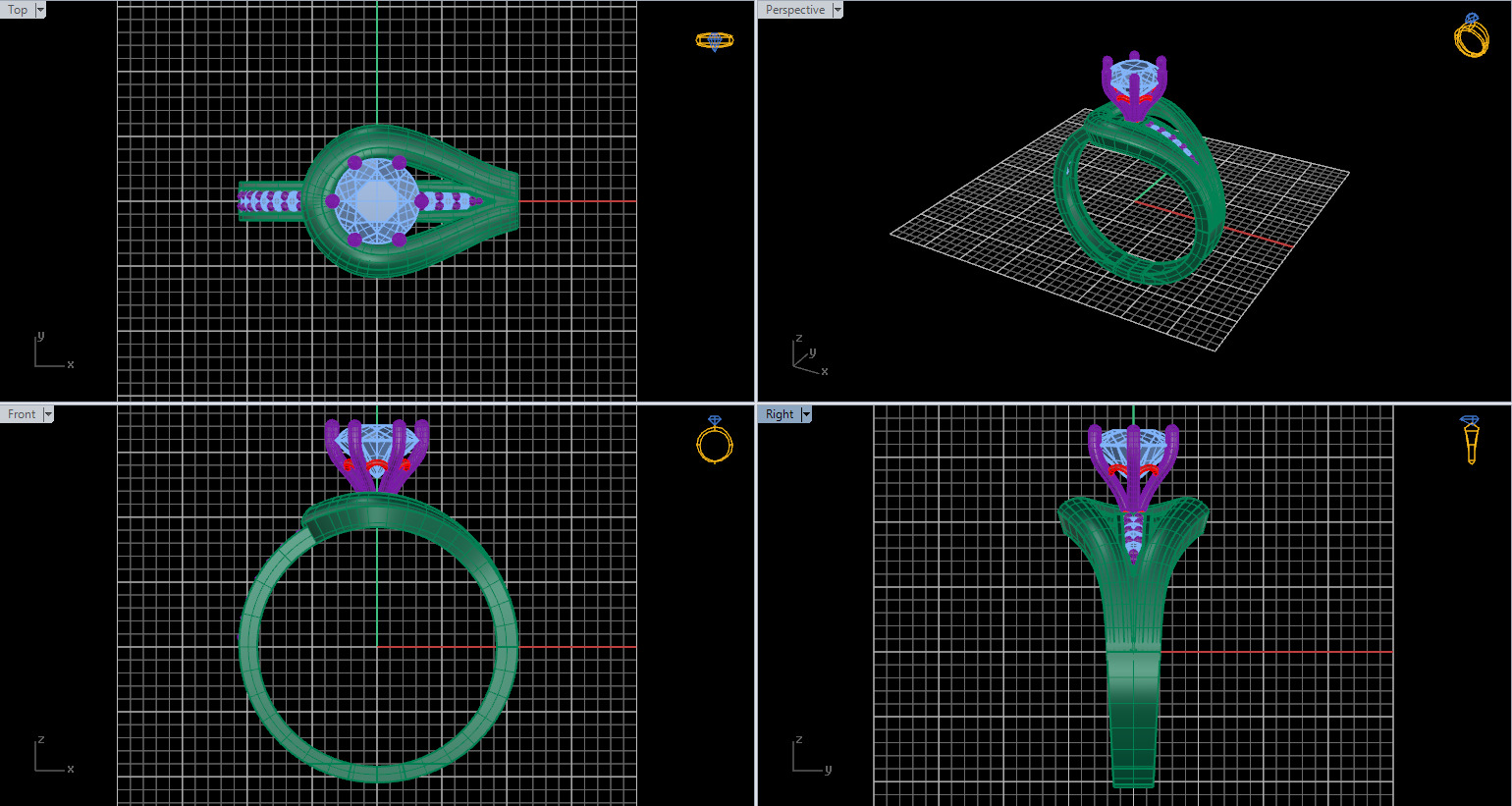 Solitaire Ring 23 3D print model_1