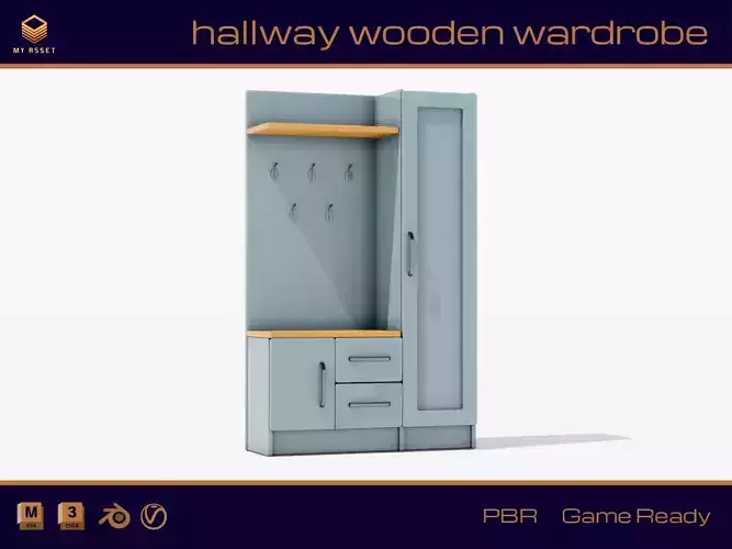 hallway wooden wardrobe