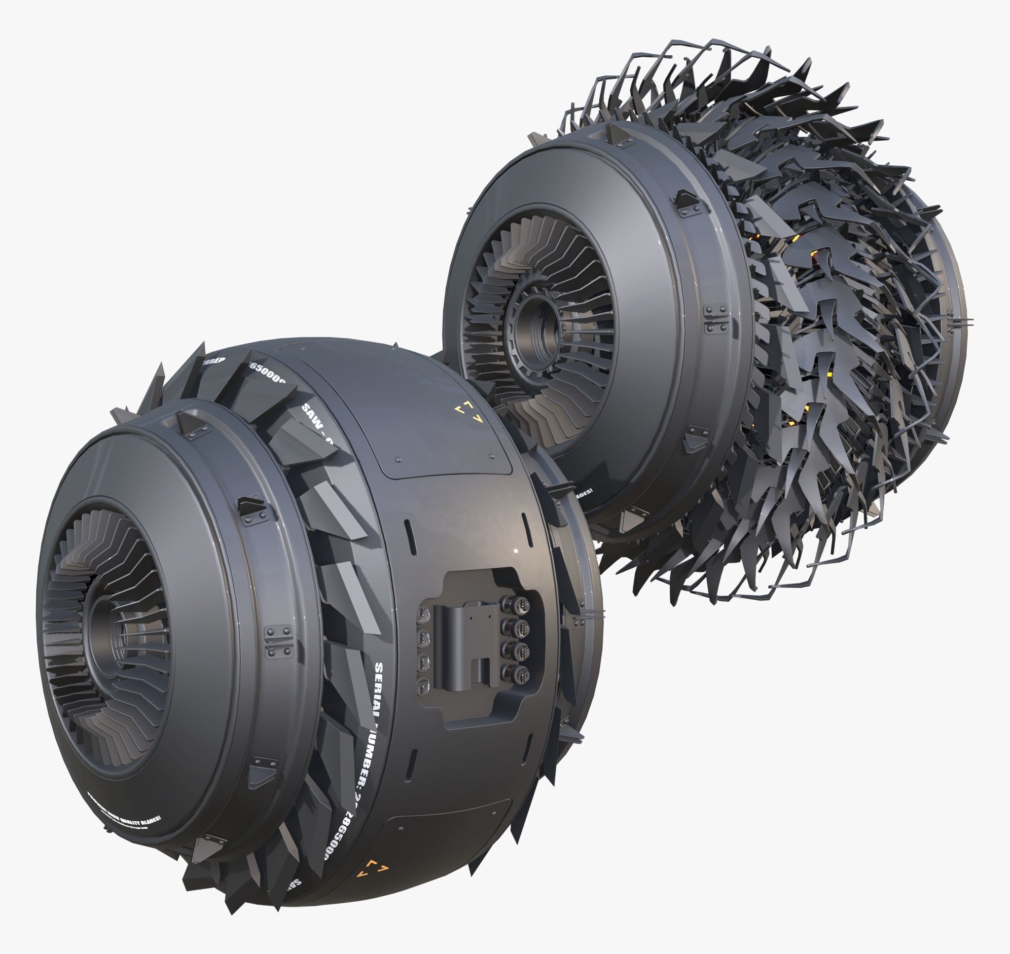 SciFi Propulsion Drone M1 3D model_5