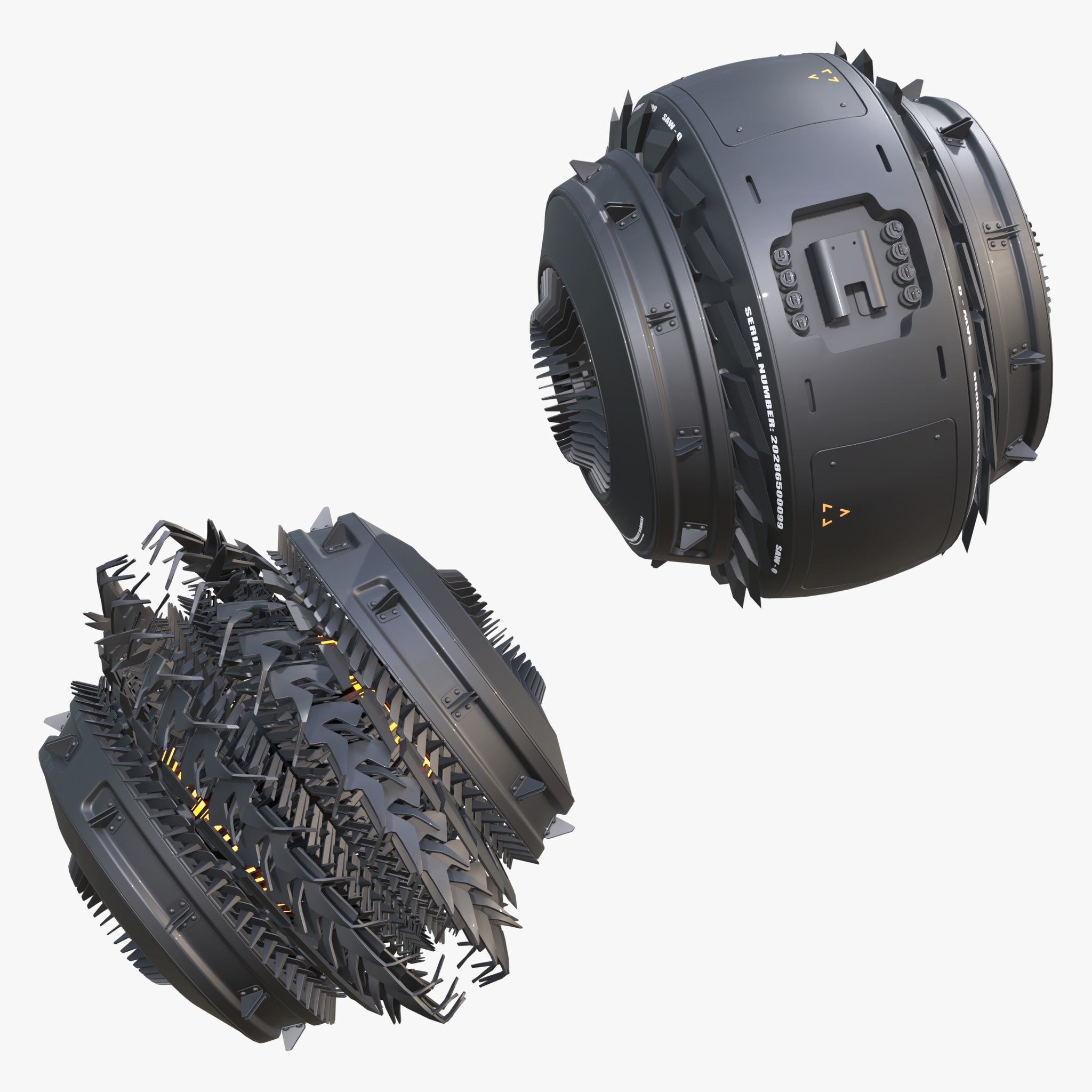 SciFi Propulsion Drone M1 3D model_3