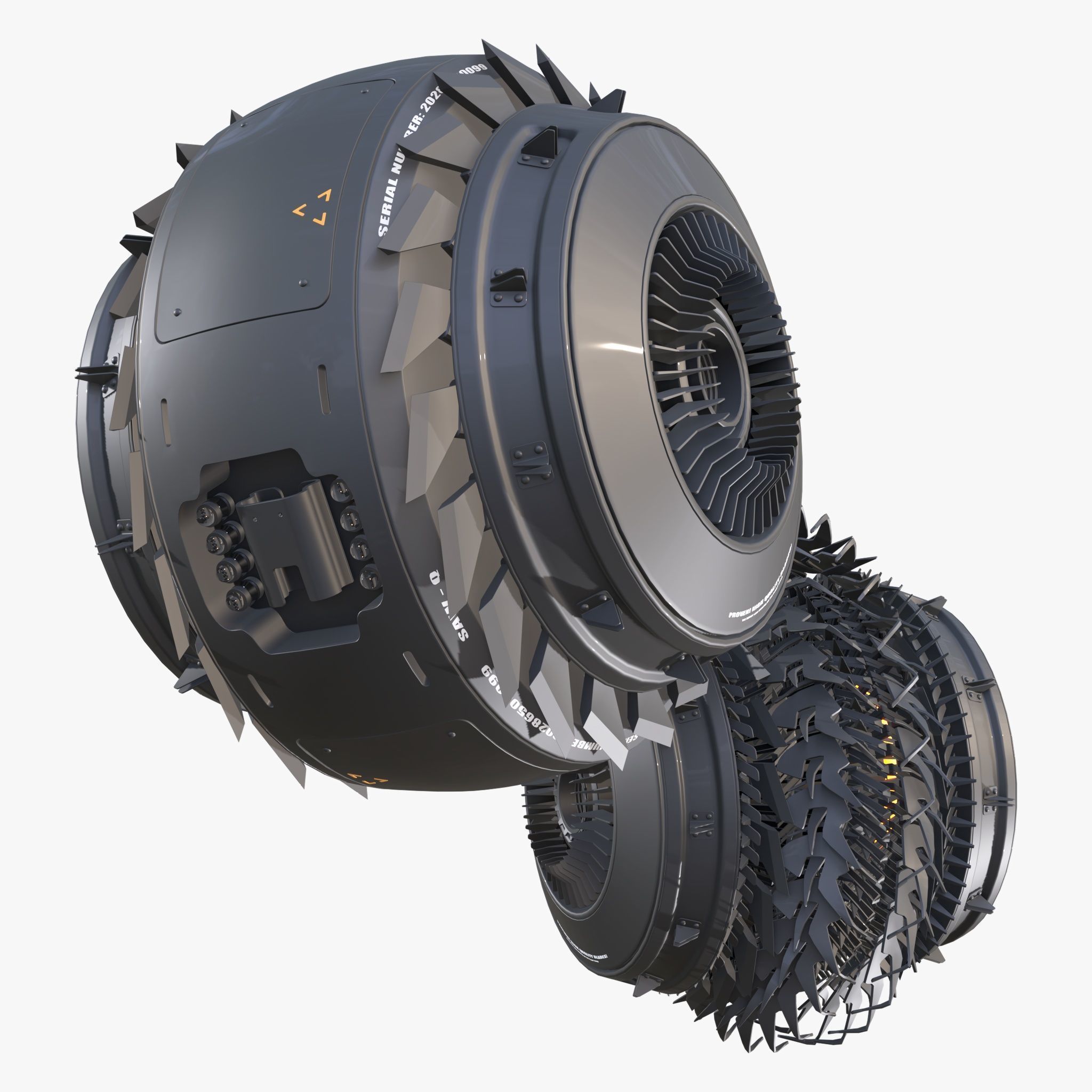 SciFi Propulsion Drone M1 3D model_1