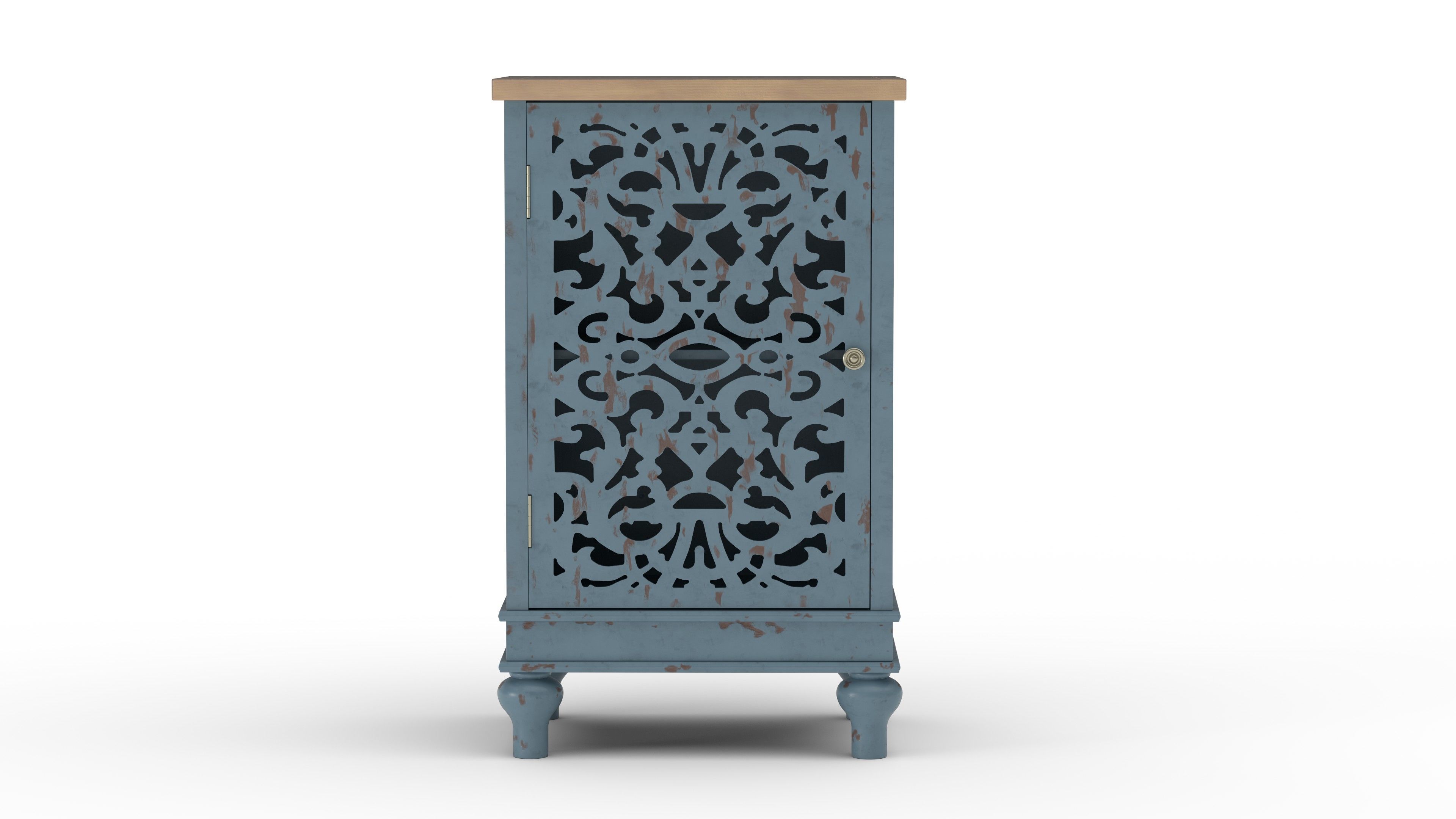 Stylized Wooden Cabinet Low-poly 3D model_4