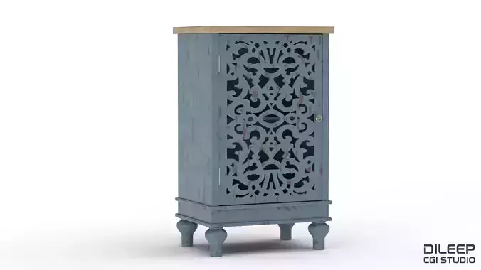Stylized Wooden Cabinet