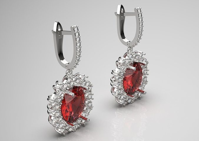 luxury jewelry earring je0065 3D print model