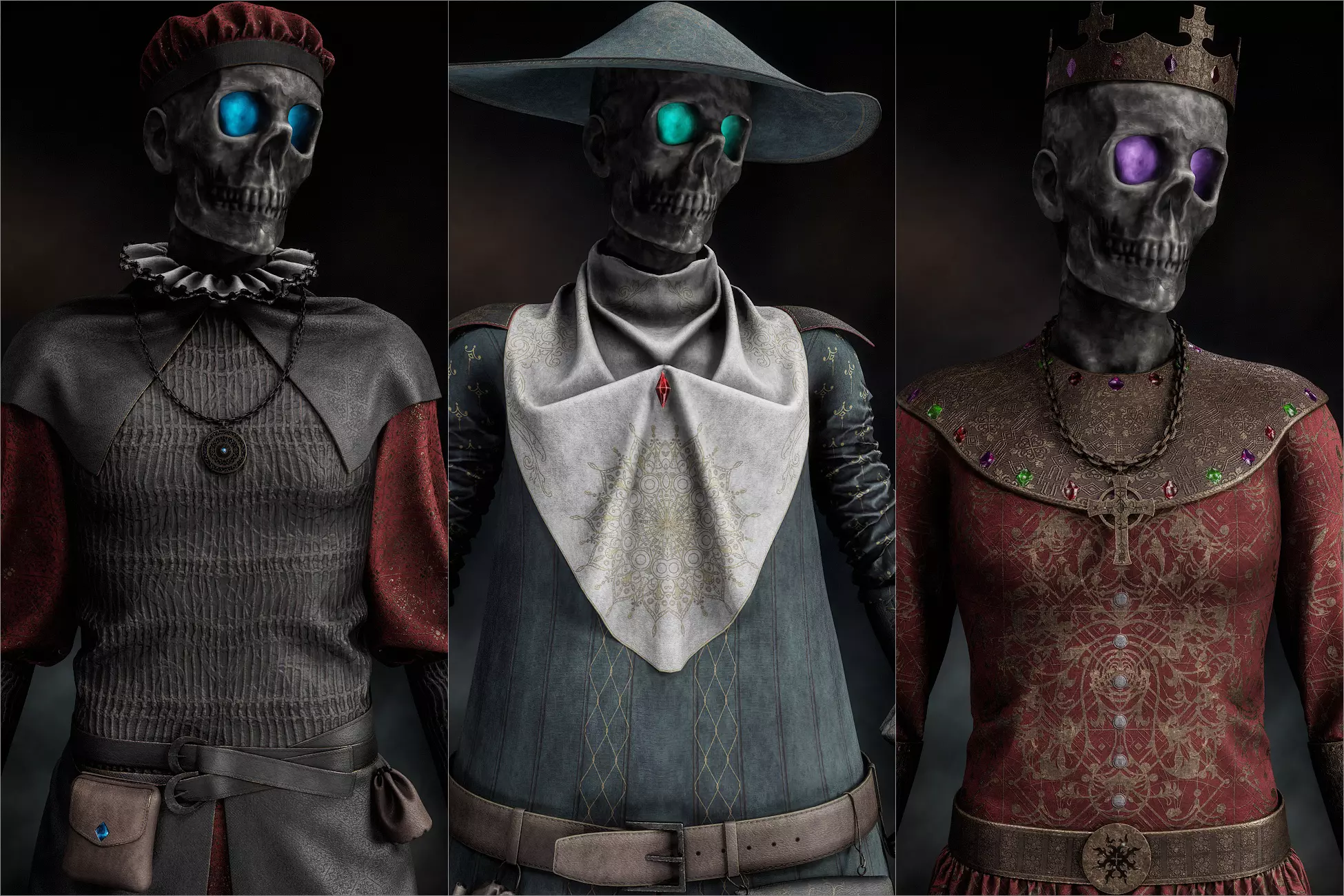 Fantasy Characters Pack Vol II 3D Model Collection_0