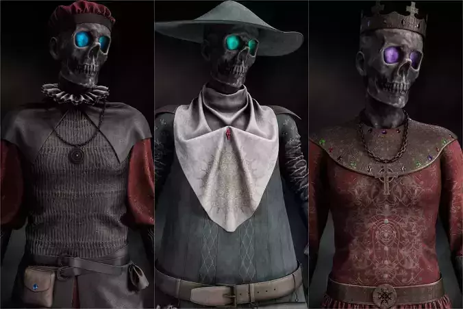 Fantasy Characters Pack Vol II 3D Model Collection