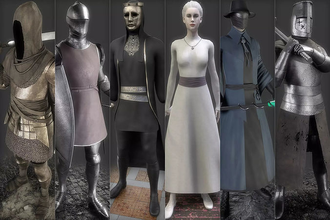 Fantasy Characters Pack Vol I 3D Model Collection