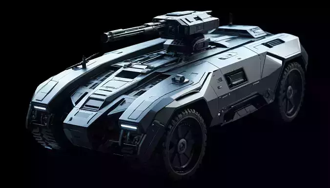 4k futuristic concept sci-fi design armored car