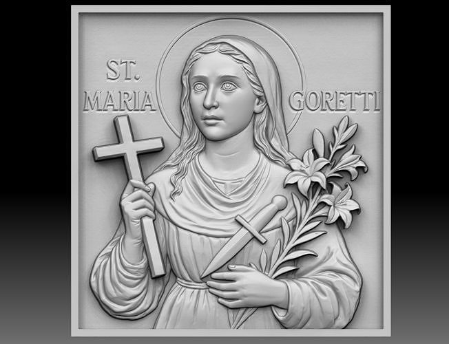 Saint Maria Goretti Relief 3D print model