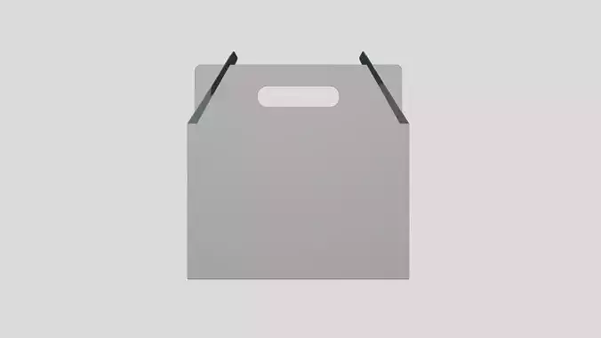 Basic Box Package Holder - Geometry Only No Textures