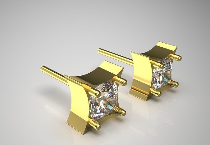minimal jewelry earring je0004 3D print model